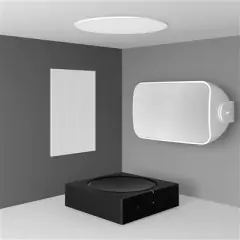 OUTDRWW1 SONOS - Par de bocinas arquitectónicas para exterior - Potentes y resistentes al agua - Calidad de sonido excepcional - Fácil instalación