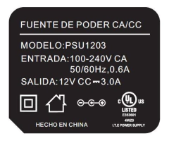 SAXXON PSU1203 - Fuente de Poder Regulada de 12 Vcc 3 Amperes/ Cable de 1.2 Metros/ Para Usos Multiples: Sistemas de CCTV, Acceso, Asistencia, etc/ Certificación UL/ - comprar en línea