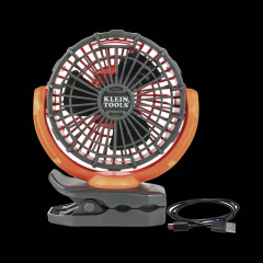 KLEIN TOOLS Ventilador Personal Recargable para el Lugar de Trabajo. Montable por Pinza o por Potentes Imanes PJSFM1