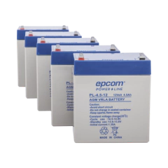 EPCOM POWERLINE Paquete de 5 Baterías PL4.512, Ahorre $ con este KIT MOD: PL-4.5-12/PAQ