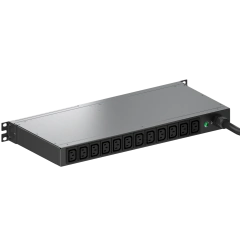 PANDUIT PDU ES2P Monitoreable (MI) para Distribución de Energía, Enchufe de Entrada NEMA L6-20P, Con 12 Salidas C13, Horizontal 19in, 120 Vca, 20 Amp, 1 UR MOD: E12D13M