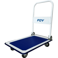 SURTEK Carro Plataforma Plegable de Acero / Capacidad 300 kg / Ruedas TPR / Mango Retráctil / Uso Doméstico e Industrial MOD: SYS-CPL-F30