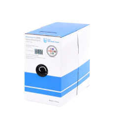 LINKEDPRO BY EPCOM Bobina de cable de 305m, (1000 ft), Cat5e, 24 AWG, color Gris, UL, para aplicaciones en videovigilancia, redes de datos. Uso Interior MOD: PRO-CAT-5E-LITE