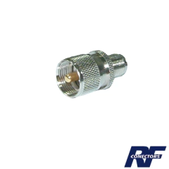 RF INDUSTRIES,LTD Adaptador en Línea de Conector TNC Hembra a UHF Macho (PL-259), Níquel/ Oro/ Teflón. MOD: RFT-1236