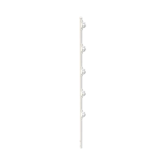 EPCOM INDUSTRIAL Poste con 5 Aisladores de PASO para Cerca Electrificada. Tubo Galvanizado de 1.2m, cal. 18 de 1" Diam. + Pintura Blanca Aplicación en Polvo. MOD: SYS-POST-3W
