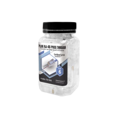 LINKEDPRO BY EPCOM Bote con 100 Plugs Pass through RJ45 Cat6 sin blindaje, chapado de oro a 30 micras para durabilidad extrema MOD: TC6-PASS - comprar en línea