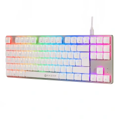 NACEB TECLADO MECANICO TKL GAMER LOW PROFILE RGB 80 K1009 87 TECLAS FULL BLANCAS - - comprar en línea