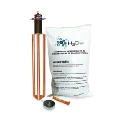 TOTAL GROUND Electrodo para corriente máxima de 45 Amp. con Filtro y Compuesto H2Ohm. MOD: TG-45AB