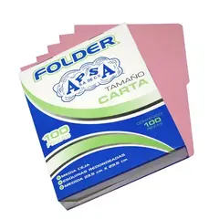 APSA Folder rosa APSA tamaño carta , paquetecon 100 piezas MOD: L13FC - comprar en línea