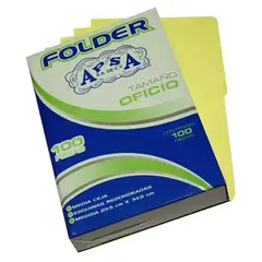 APSA Folder canario APSA tamaño oficio , paquete con 100 piezas MOD: L24FO - comprar en línea