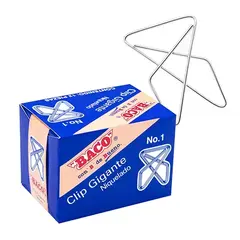 BACO Clip BACO mariposa gigante niquelado No.1 caja con 12 clips MOD: PTCLB0001 - buy online