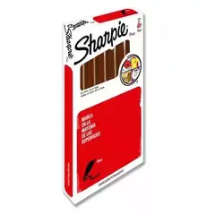 BEROL Marcador permanente Sharpie fino café con 6 piezas MOD: M1922535 - comprar en línea