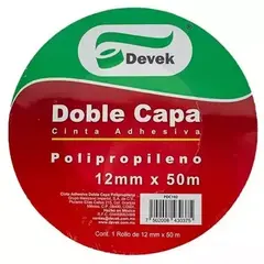 DEVEK Cinta adhesiva doble cara polipropileno Devek 12 mm x 50 m. MOD: PDC102 - comprar en línea