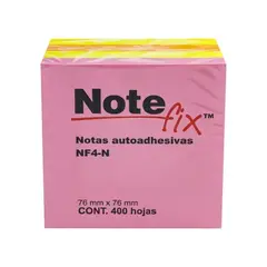 NOTE-FIX Notas adhesivas adhesivas Note fix 7.6x7.6. Mod. nf4-n 1 paquete con 4 blocks MOD: MC900172339 - comprar en línea