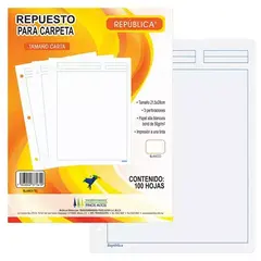 PINOS ALTOS Repuesto para carpeta Pinos Altos carta blanco paquete con 100 hojas MOD: RTB - comprar en línea