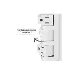 STEREN Tira multicontactos STEREN de 6 salidas horizontales con supresor de picos MOD: 905-3010 - comprar en línea