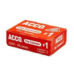 ACCO Clip estándar no. 1 ACCO capacidad hasta25 hojas MOD: P1650 en internet