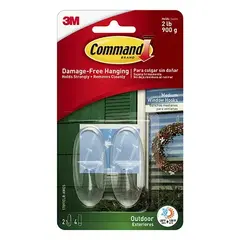 3M Gancho adhesivo para exteriores Command,Transparente Mediano Pack 2 piezas MOD: 70006906559 on internet