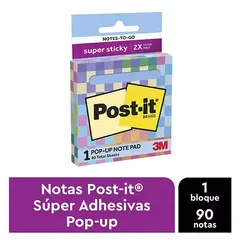 POST-IT Notas adhesivas Post-It POP-UP Super Sticky 3 X 3 pulg color azul c/90 notas MOD: 70007098018 en internet