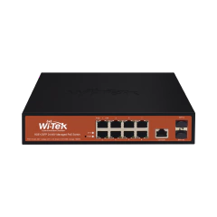 WI-TEK Switch Administrable de 8 puertos Gigabit Ethernet con PoE 802.3 af/at y 24V Pasivo + 2 SFP Gigabit, 150 W MOD: WI-PMS310GF-ALIEN