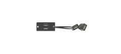 WU-2AA 2 x USB 2.0 (A/A) Wall Plate Insert MOD: WU-2AA