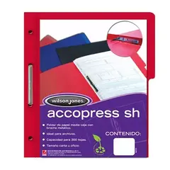WILSON JONES Carpeta pressboard Accopress sh ACCO carta color rojo con broche de 8 cm MOD: P4557