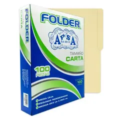 APSA Folder crema APSA tamaño carta , paquete con 100 piezas MOD: L10FC