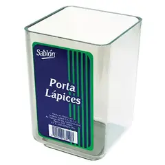 SABLÓN Porta lápices Sablón color cristal 6.3 x 6.3 x 9.6 cm MOD: 3103CR