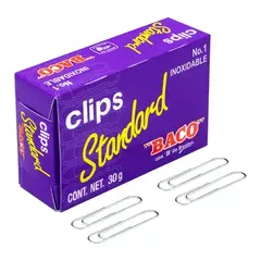BACO Clip BACO standard económico No. 1 caja con 30 gramos MOD: PTCLA0019