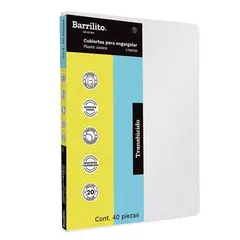 BARRILITO Cubierta plástica rayada traslúcida Barrilito con 40 piezas MOD: CTR8788
