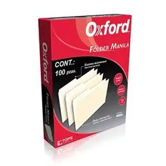 PENDAFLEX Folder manila Oxford carta color azul ceja 1/2 caja con 100 pzas MOD: M750 1/2 BLU