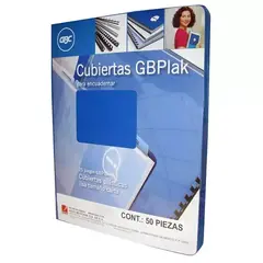 GBC Cubierta plástica tamaño carta GBPlak liso GBC color azul medio MOD: P3545