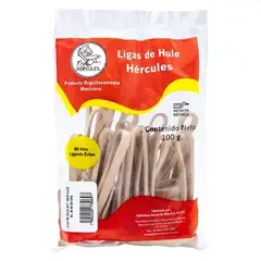HERCULES Ligas Hercules de hule natural no. 64. bolsa con 100 gramos MOD: LNB100-64