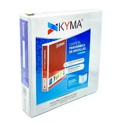 KYMA Carpeta Panorámica KYMA Carta Blanca Herraje "O" de 2 Pulgadas MOD: CPKCBHO-200-BCO