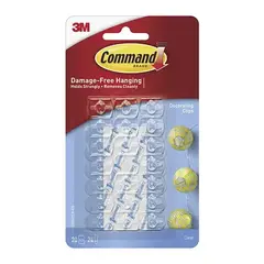 3M Mini ganchos adhesivos para interiores Command, Transparentes Pack 20 piezas MOD: 70009162580