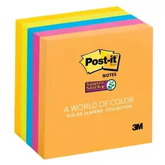 POST-IT Notas adhesivas Mod. 654-5ssuc Post-it Río de Janeiro 3x3 pulgadas, 5 blocks sup MOD: 70007053229