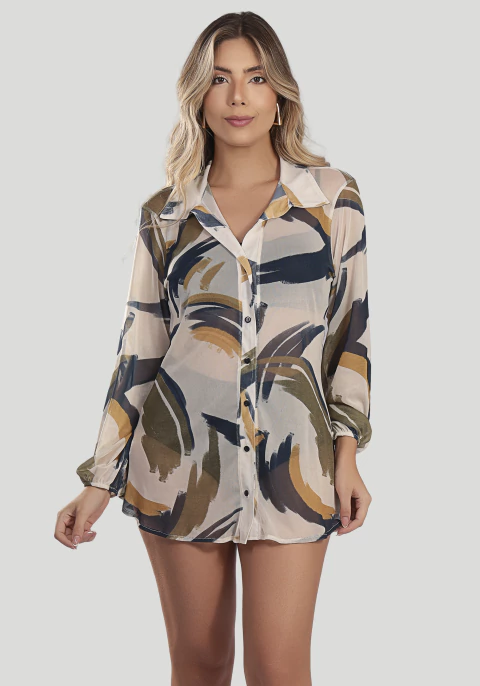 CAMISAO MAYA FEMININO 00975 EST GAMBOA TULE - buy online