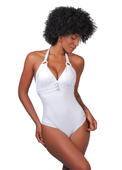 MAIÔ POSITANO FEMININO 00976 BRANCO COM PROTEÇÃO UV