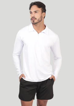 ML POLO BROOKLYN MASCULINO 00384 BRANCO COM PROTEÇÃO UV - comprar online