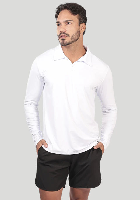 ML POLO BROOKLYN MASCULINO 00384 BRANCO COM PROTEÇÃO UV - comprar online