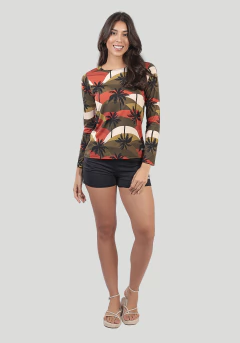 MANGA LONGA VIENA FEMININO 00208 EST ARCO TROPICAL COM PROTEÇÃO UV - Compre roupas com proteção UV na Loja Virtual Litoraneus UV Protection