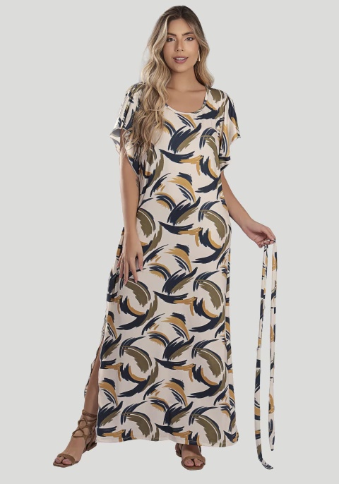 SAÍDA KAFTAN ZALI FEMININO 00704 EST GAMBOA COM PROTEÇÃO UV - buy online