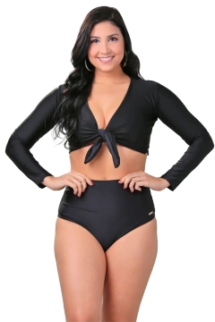 TOP NORONHA FEMININO 00769 PRETO COM PROTEÇÃO UV