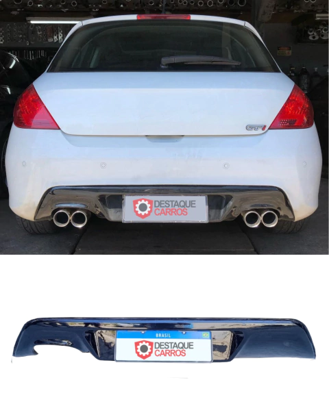 Spoiler Traseiro Peugeot 308 C/ SAÍDA DUPLA 2013 até 2020 - sem pintar