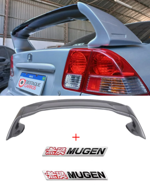 Body Kit Civic G7 2004 até 2006 Aerofólio Mugen + Spoiler Dianteiro, Traseiro, Saia Lateral - Sem Pintar - comprar online