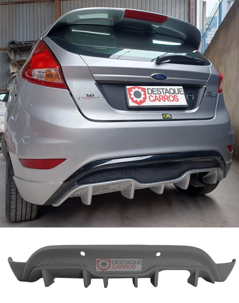 Difusor Traseiro New Fiesta 2014 até 2021 C/Saída Dupla de Escapamento - Sem Pintar