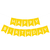 Banderines Happy Birthday Amarillo Letra Blanca
