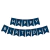 Banderines Azul Oscuro Happy Birthday Letra Blanca