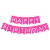 Banderines Happy Birthday Fucsia Letra Blanca o Dorada