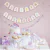 Banderines Happy Birthday Unicornio. 15 Banderines - comprar online